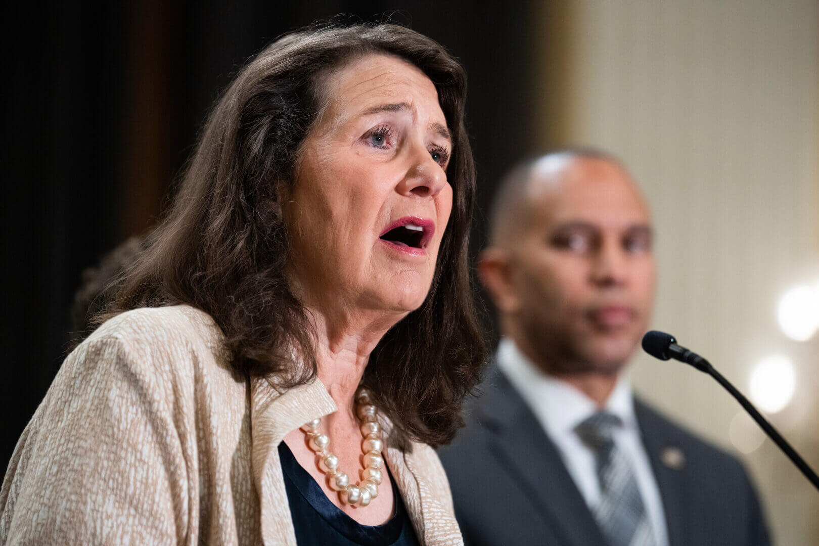 Diana DeGette speaking at a press conference
